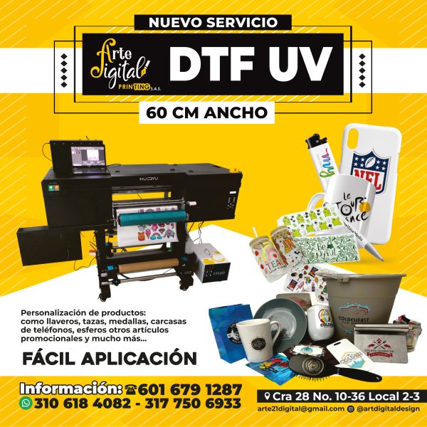 IMPRESION DTF UV - 60 CM ANCHO